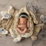 A newborn taking a close aesthetic portrait