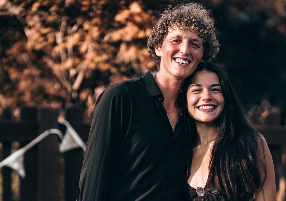 A photo of a couple