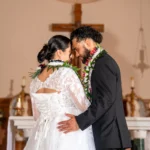 wedding photography of a couple in the church