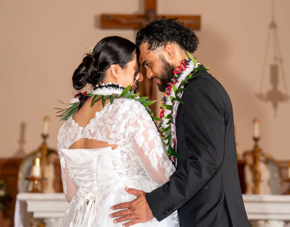 wedding photography of a couple in the church