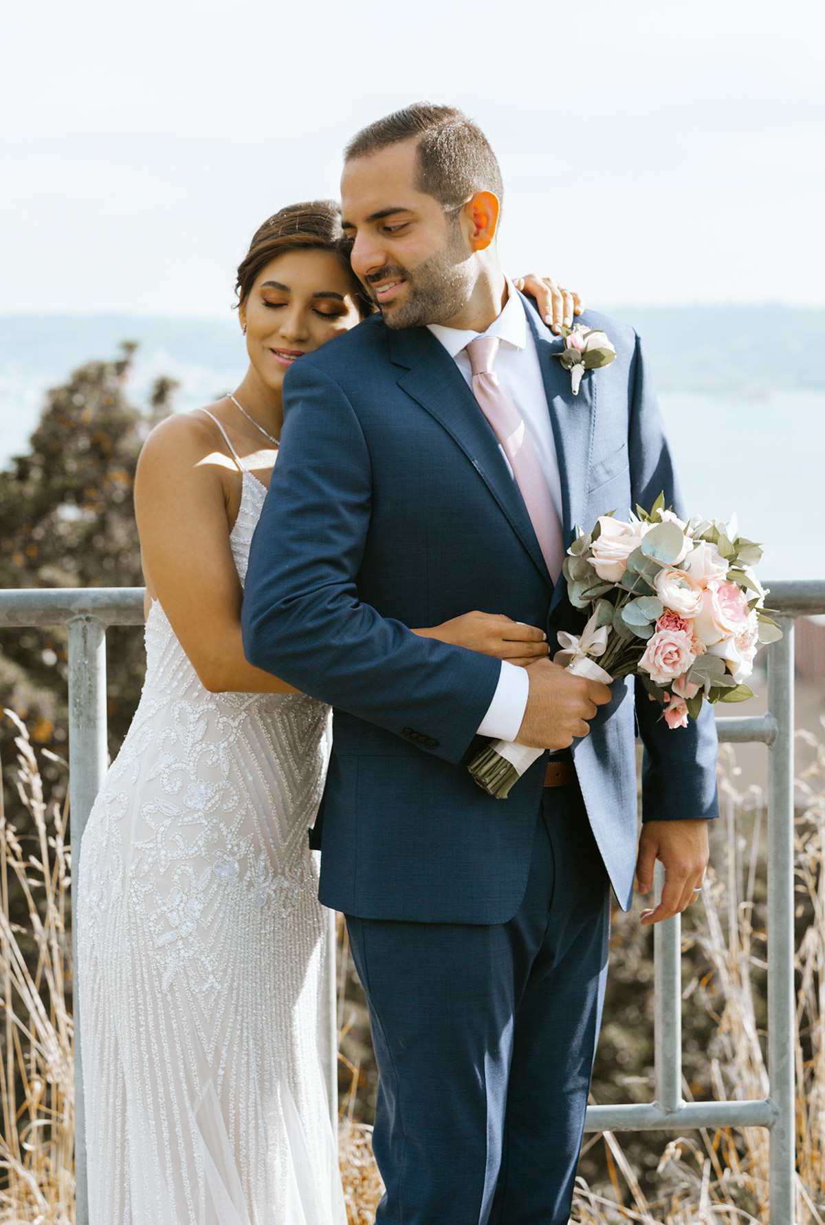 posed wedding photography of a couple in Seattle