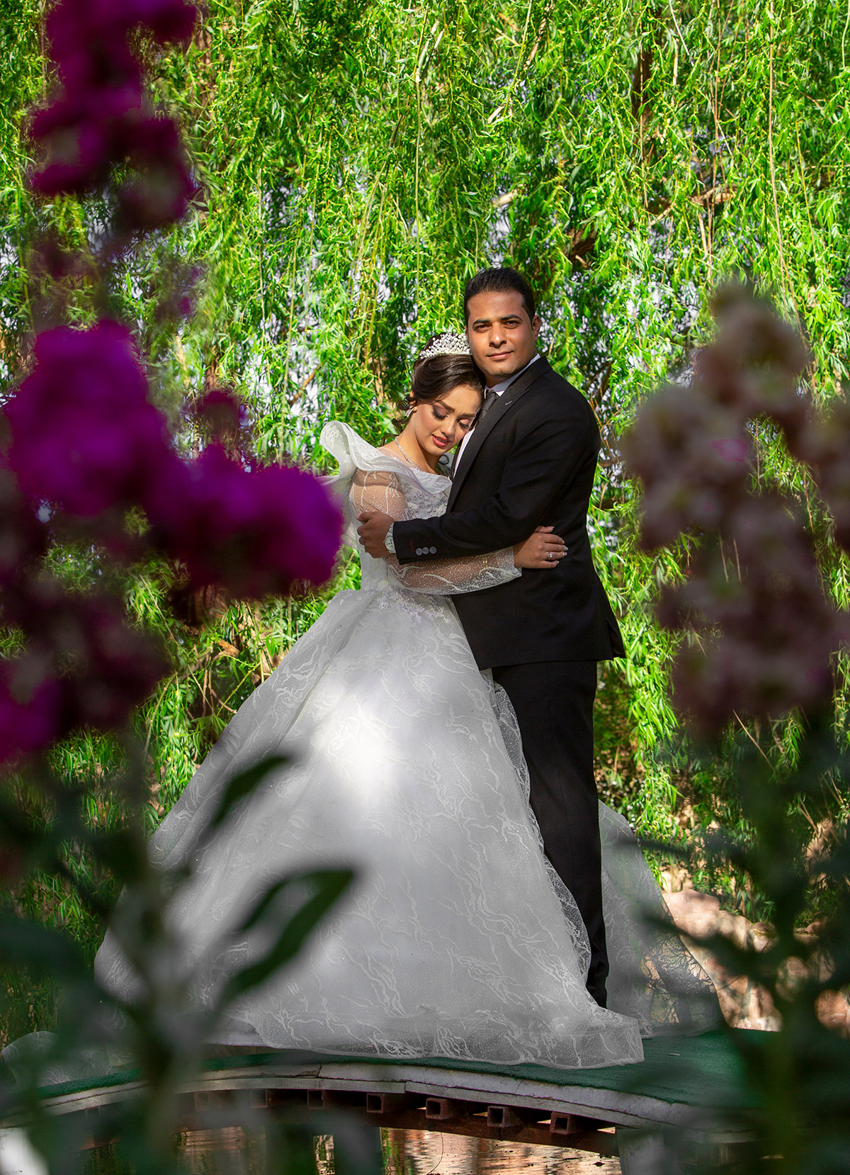 photo of a Persian couple holding each other