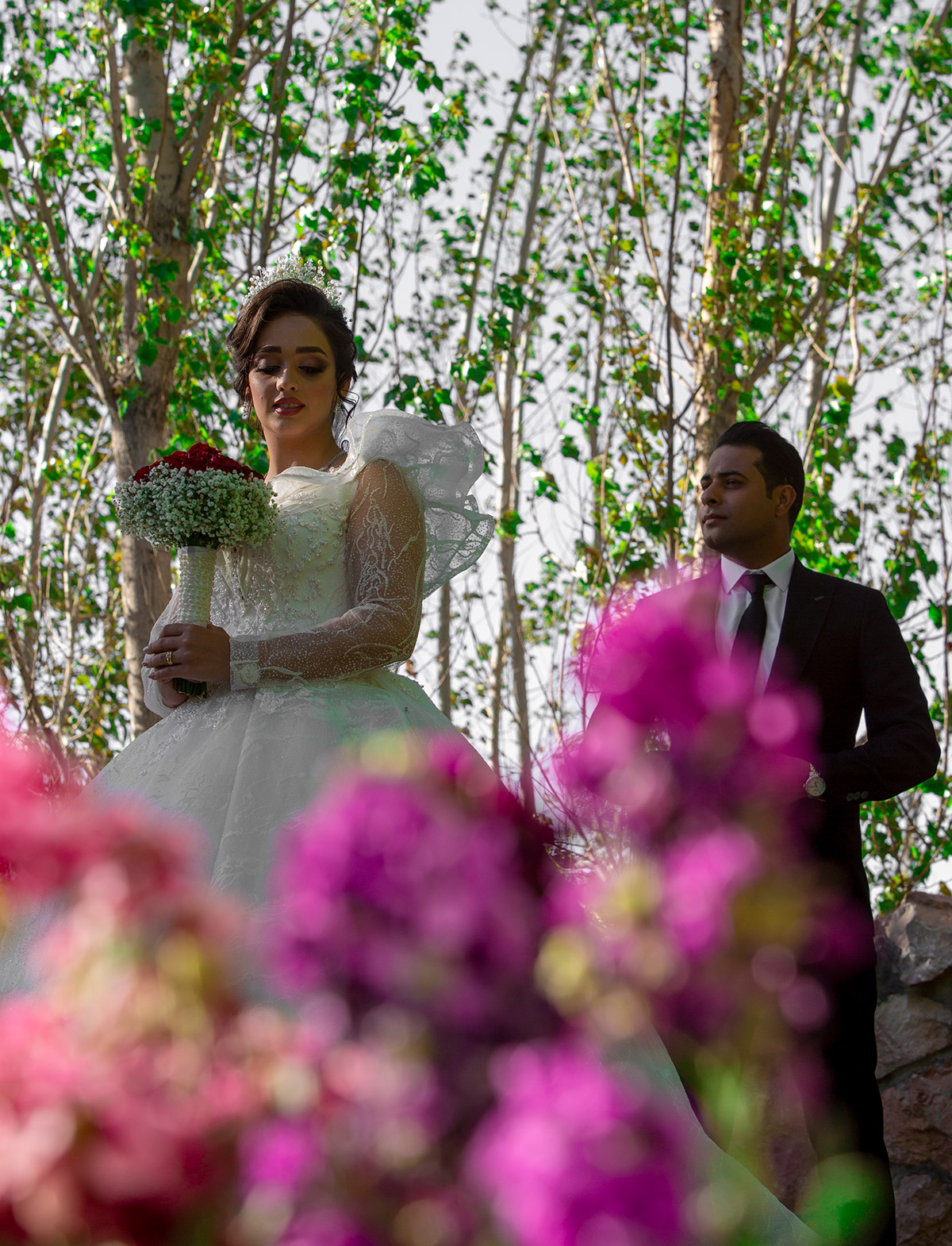 Wedding photo of a persian couple
