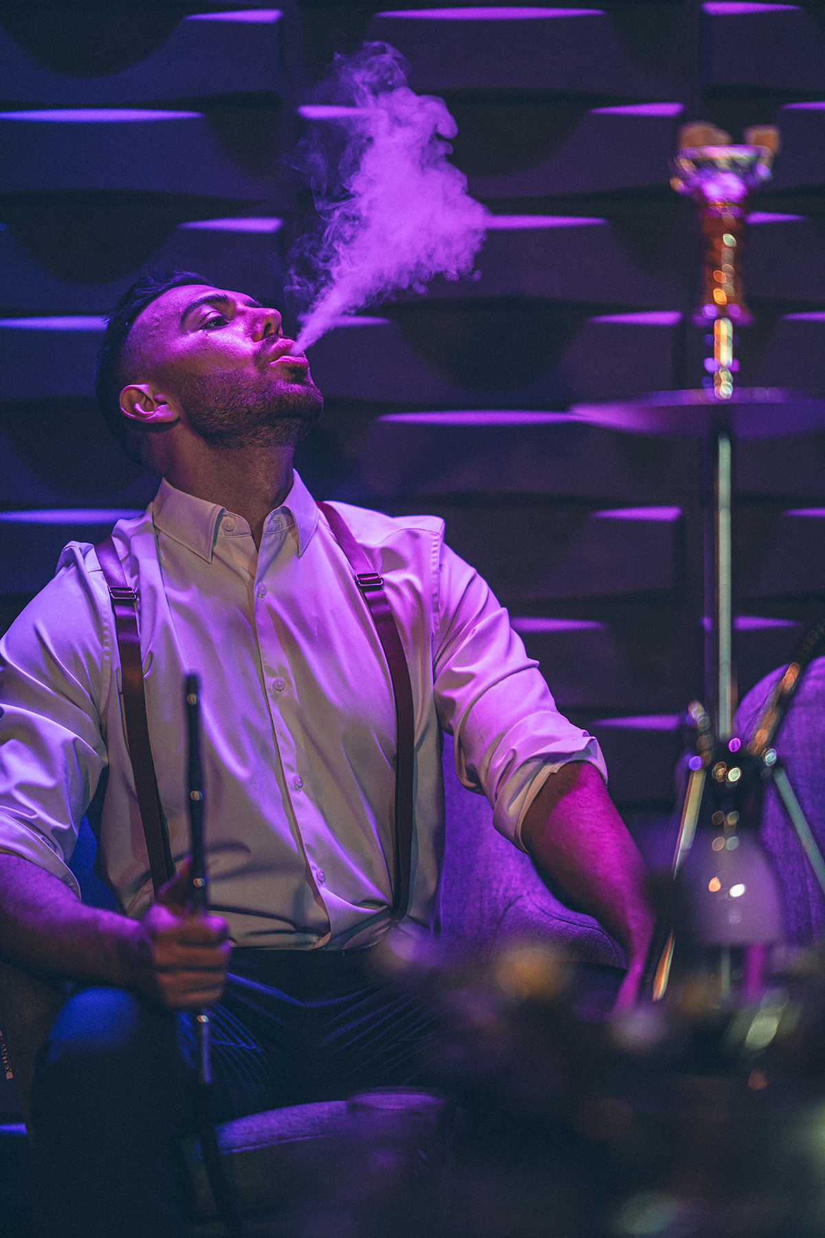 A man portrait picture in a bar