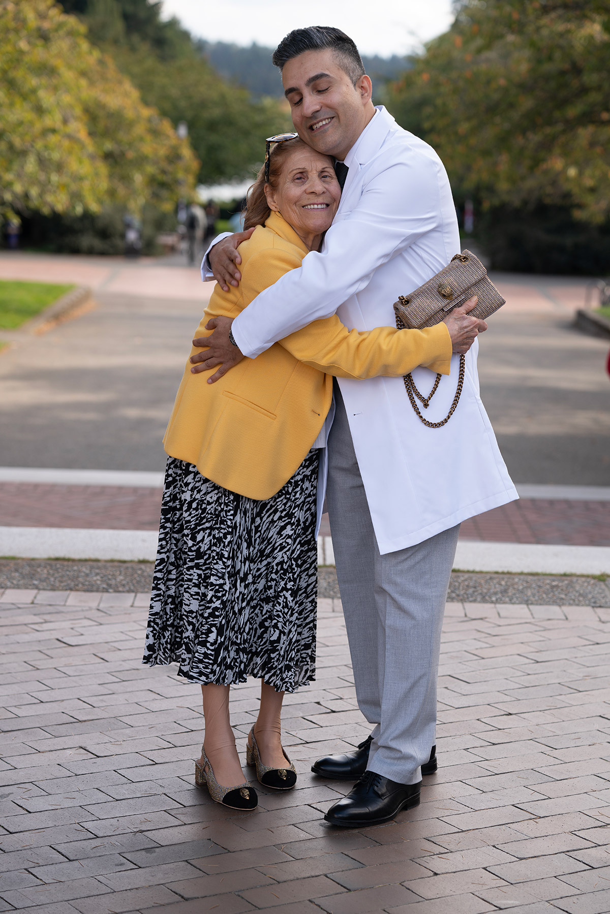 Graduation picture with mom
