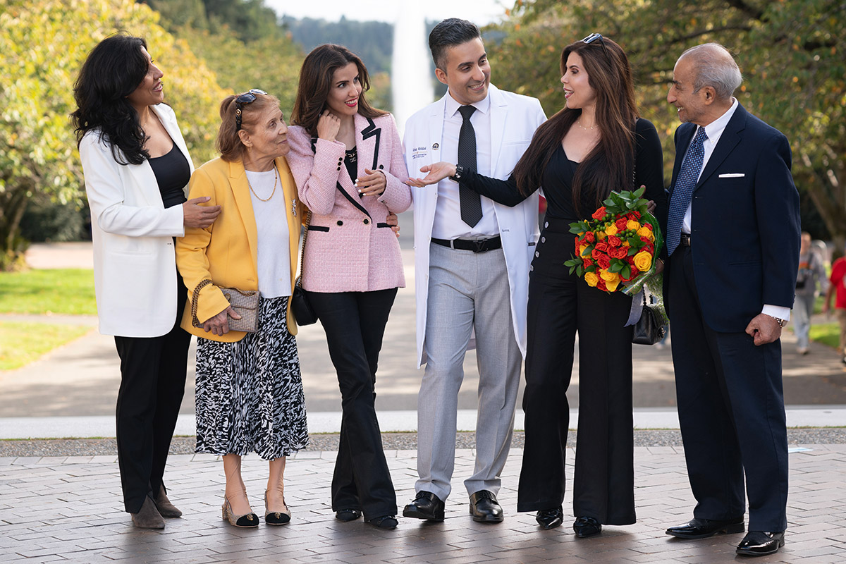 Graduation picture with family