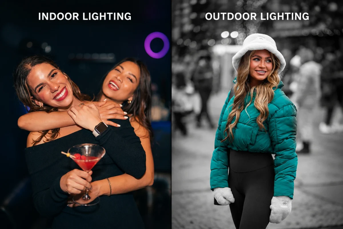 indoor vs outdoor lighting in photography